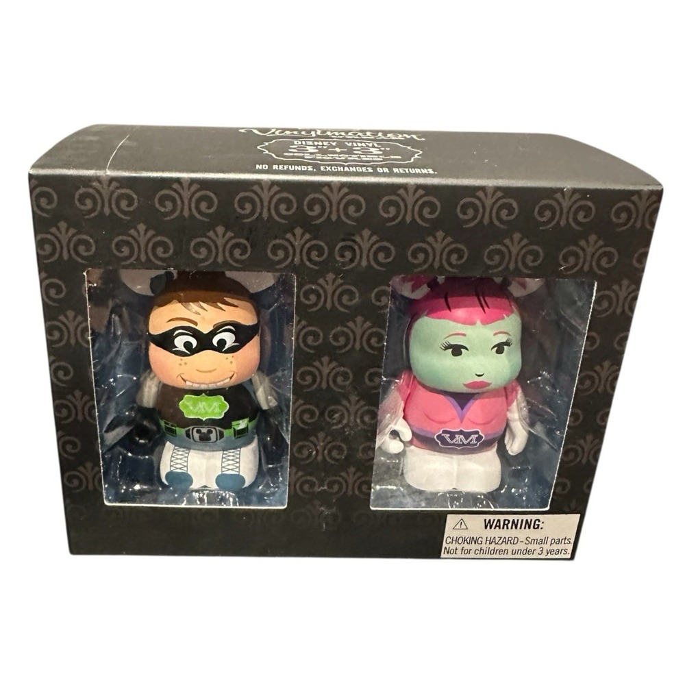 Disney 3" Vinylmation Urban 2012 SDCC Comic Con Boy & Girl SuperHero Set LE 2000